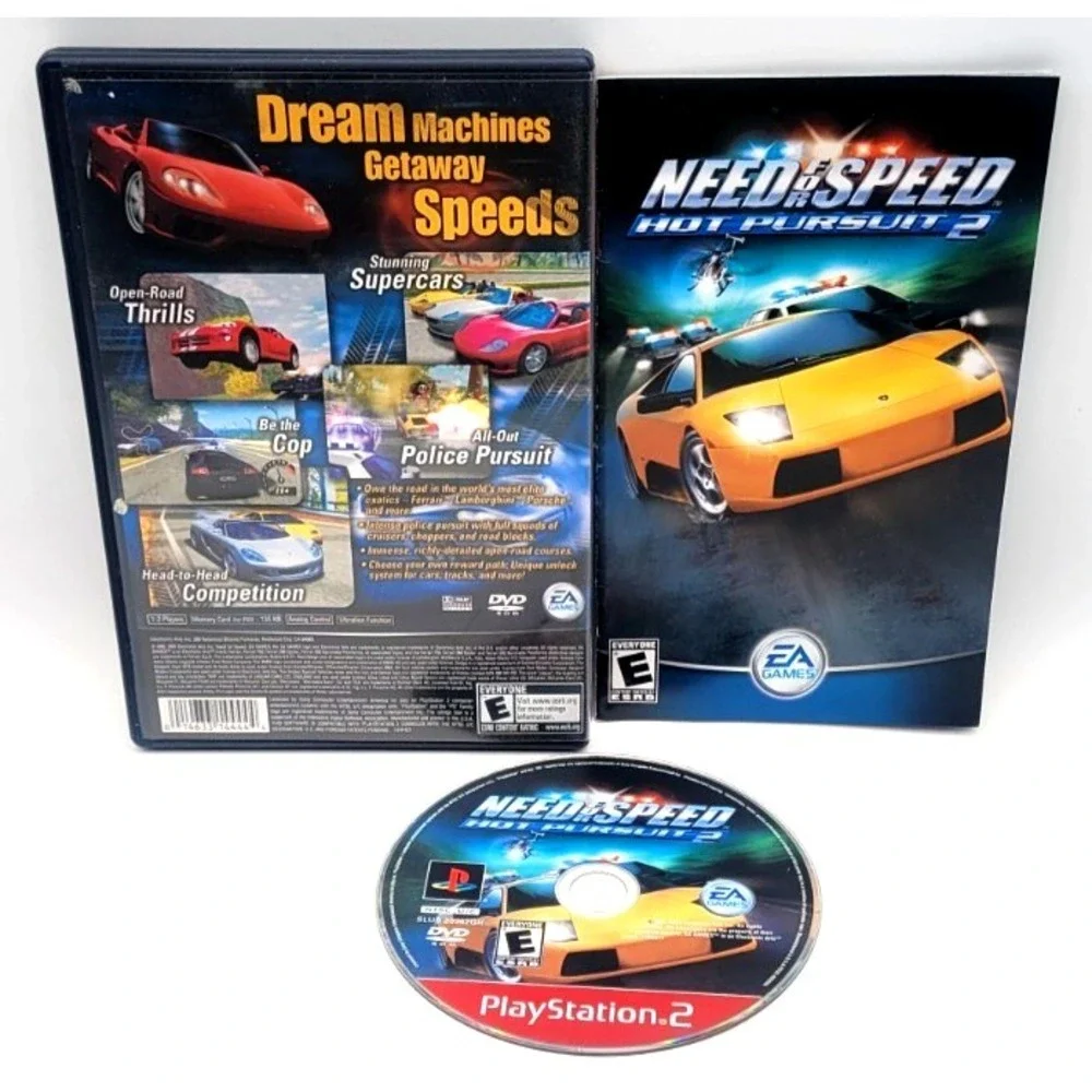 Need for Speed Hot Pursuit 2 (PlayStation 2 2002) CIB COMPLETE‎ IN BOX